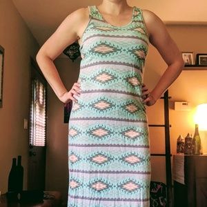 Threads4Thought Aztec Print Maxi Tank Dress